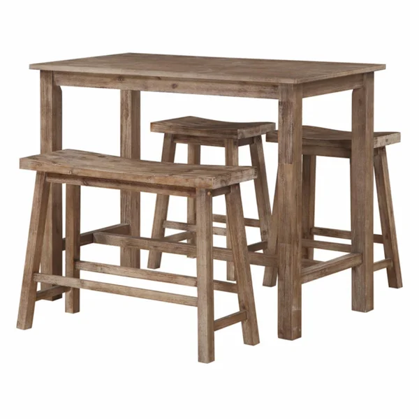 Boraam 4-Piece Sonoma Pub Set - Driftwood Gray