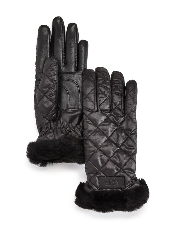 Ugg Quilted Performance Gloves - Black