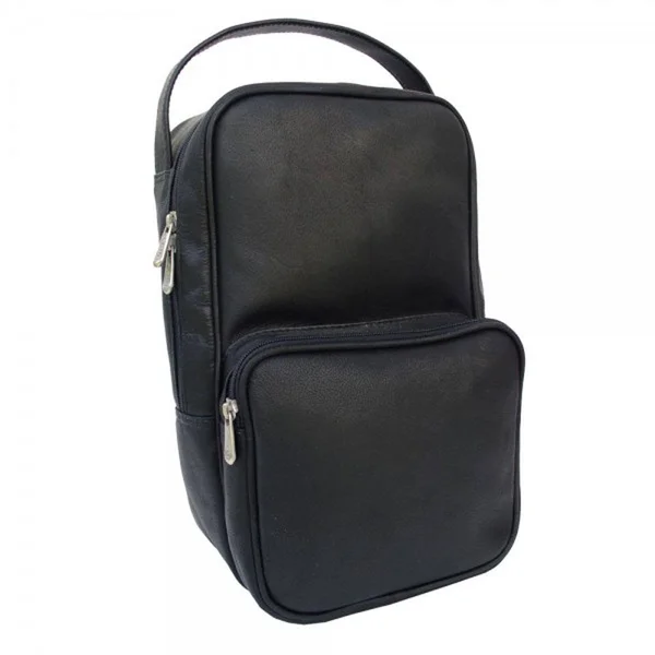 Piel Leather Carry All Vertical Shoe Bag Saddle