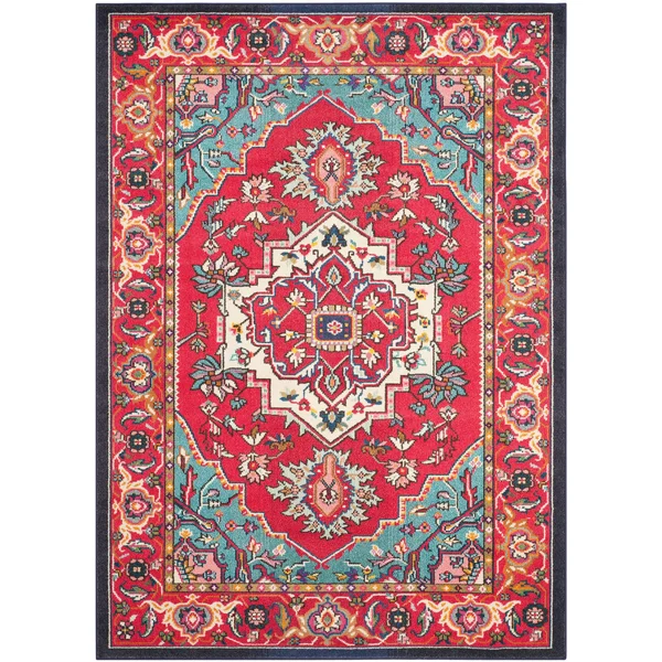Safavieh Monaco Rug MNC207 Red - Turquoise, 2& 2x22 x 8& 0x22