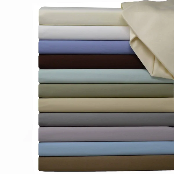 Royal Tradition Cotton Bed Sheets 600 TC Solid Sateen Queen, Gray