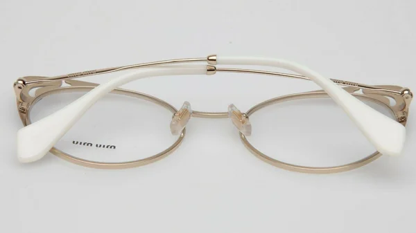 Miu Miu MU50RV Eyeglasses - Pale Gold/Ivory/Blue (1061O1)