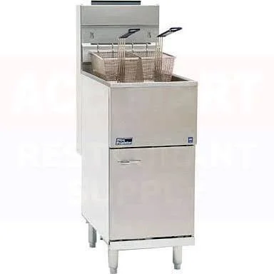 Pitco Economy Fryer, Gas, Medium Duty 35 lb Capacity Natural GAS PIT-35C+S