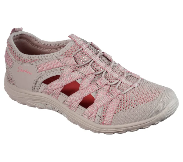 Skechers Women's Relaxed Fit Reggae Fest Hooked Closed Toe Sandal - Taupe/Pink