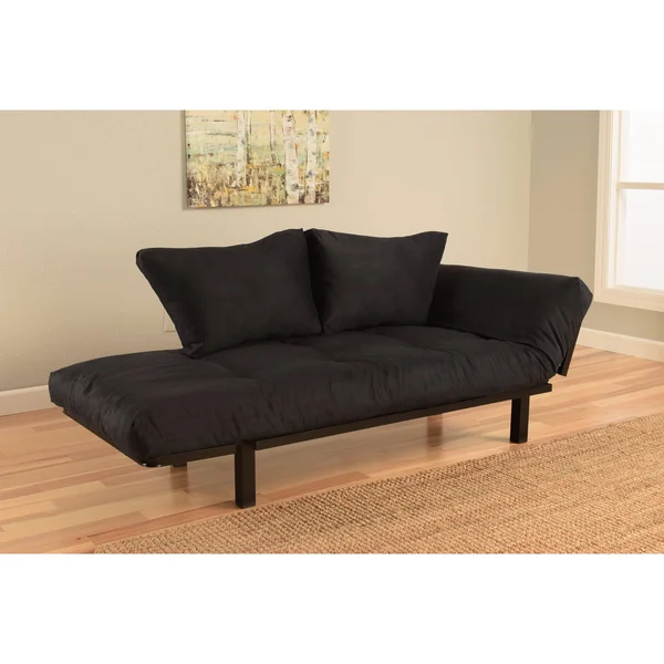 Porch & den Boyd Black Suede Daybed Lounger