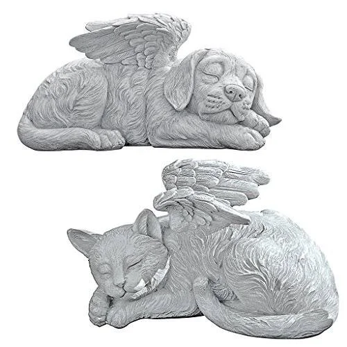 Design Toscano QL6080 Cat Angel Pet Memorial Grave Marker Tribute Statue - One size, Full Color