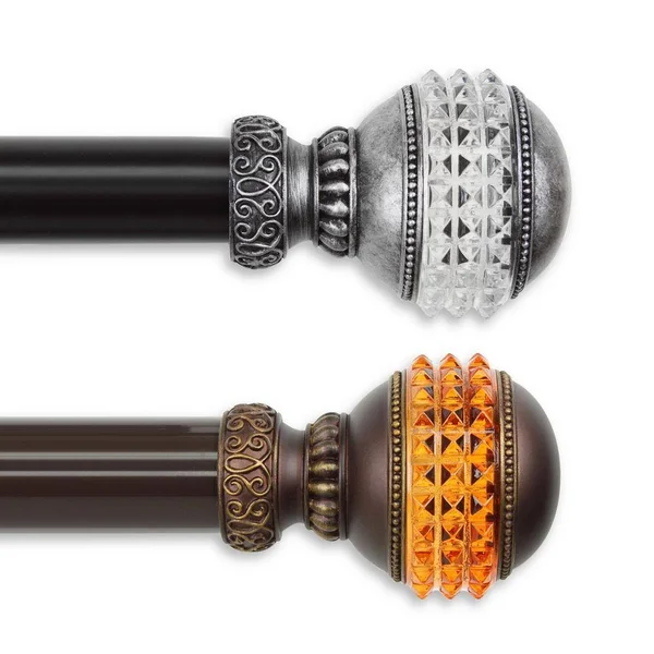 Rod Desyne Gemstone 1.5x22 Non-Telescoping Curtain Rod - Cocoa 13 ft