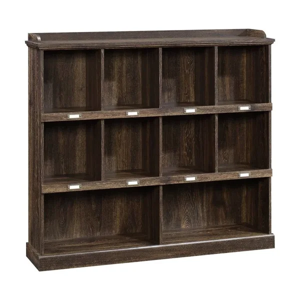 Sauder Barrister Lane 10 Cubby Bookcase, Iron Oak