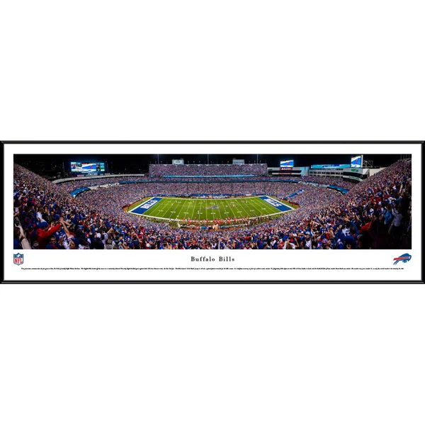 Buffalo Bills - 50 Yard Line Night Game - Select Frame