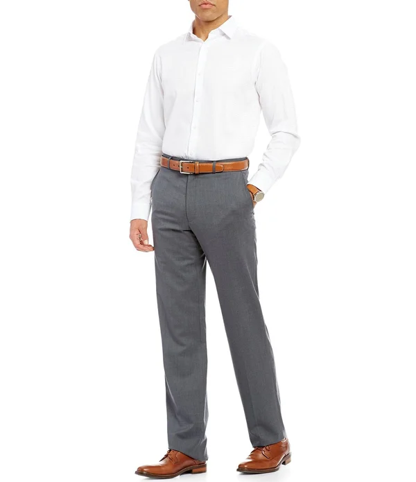 Hart Schaffner Marx Tailored Flat-Front Chicago Dress Pants - 35 Regular