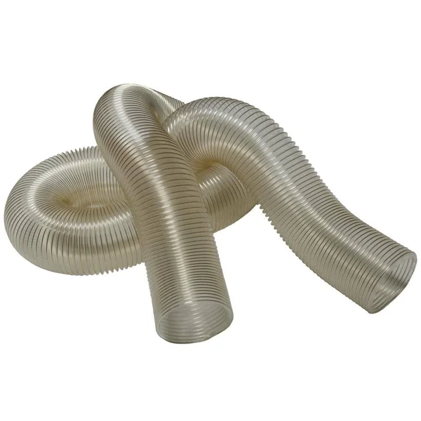 Rubber-Cal PVC Flexduct General Purpose - Clear - 1.25x22 ID x 25& (Fully stretched)