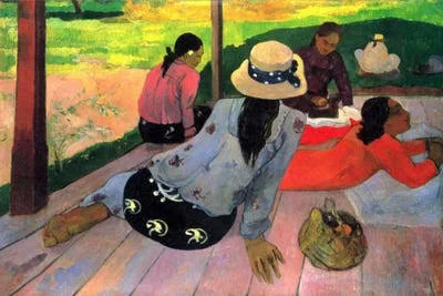 Paul Gauguin Large 3-Piece Canvas Print - The Siesta ( Seasons > Summer art)