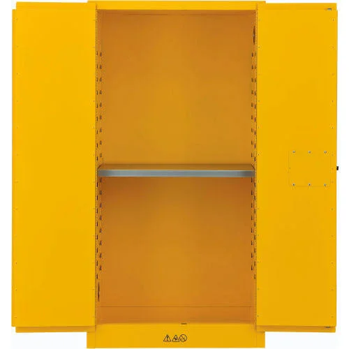 Global Industrial Flammable Cabinet - Manual Close Double DOOR, 44 Gallon, 34x22Wx18x22Dx65x22H