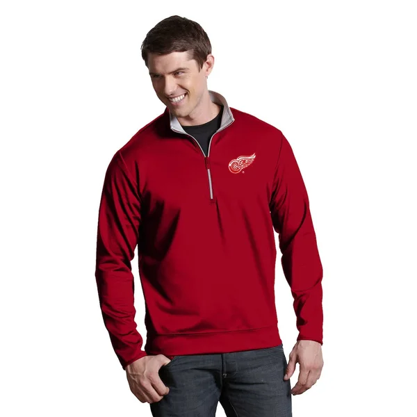Antigua Detroit Red Wings Leader 1/4 Zip Pullover