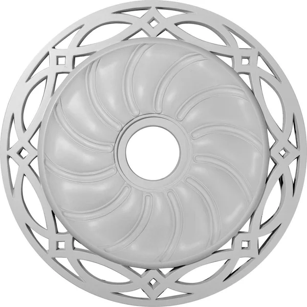 26 5/8x22OD x 4 1/2x22ID x 1 3/8x22P Loera Ceiling Medallion (Fits Canopies Up to 6 1/4x22), Hand-Painted Gobi Desert Crackle