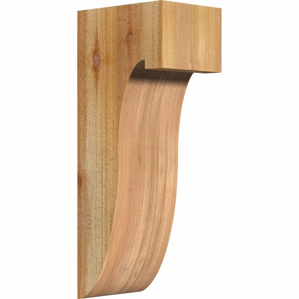 Ekena Millwork COR06X08X20DEL00RWR 6x22W x 8x22D x 20x22H Del Monte Rough Sawn Corbel, Western Red Cedar