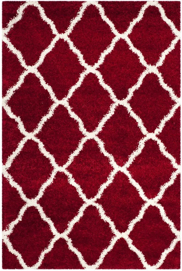 Safavieh Hudson Shag SGH283R Red/Ivory 6& x 9& Area Rug
