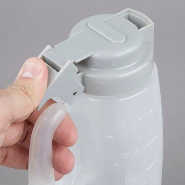 Tablecraft PP32G Gray Top Option 32 oz. Dispenser Jar