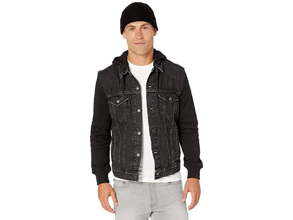 Levi&s Men's Hybrid Hooded Trucker Jacket - Black
