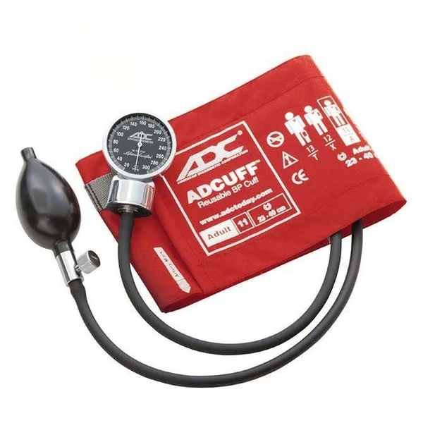 ADC Diagnostix 700 Pocket Aneroid Sphygmomanometer, Red, Adult