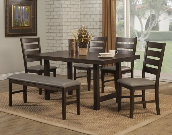 Alpine Furniture Emery Walnut Dining Bench
