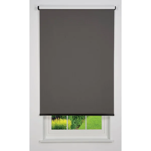 Linen Avenue Cordless Blackout Roller Shade, Dark Grey 27 W x 66 H