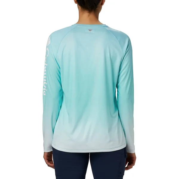 Columbia Women & S PFG Tidal Deflector Long Sleeve Shirt - Clear Water Gradient
