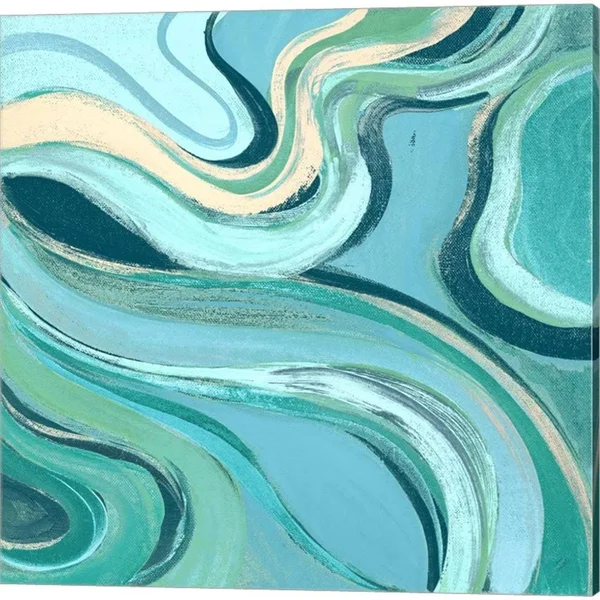 Curving Waves by Lanie Loreth - Canvas Art (Set of 2) Ivy Bronx