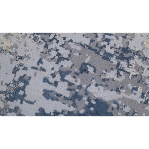 Modern Abstract Dakota Light Gray Blue Rug - 2&7x22 x 5&11x22