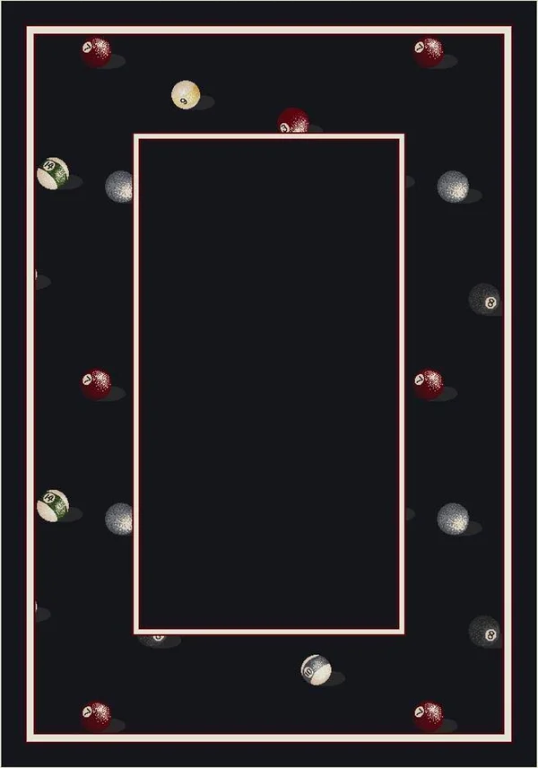 Milliken Theme Rugs 2 Billiards Border 7002 3&10x22 x 5&4x22 Rectangular Area Rug