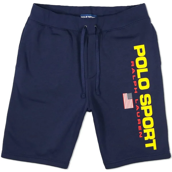 Polo Ralph Lauren Sport Capsule Fleece Large Logo Print Sweat Shorts in Cruise Navy
