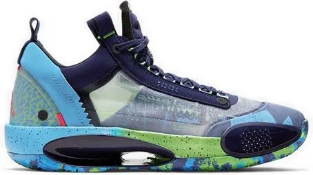 Nike Air Jordan 34 Low &EYBL& Regency Purple/Rage Green/Persian Violet/Flash Crimson Basketball Shoes/Sneakers CZ7747-500 (US Si