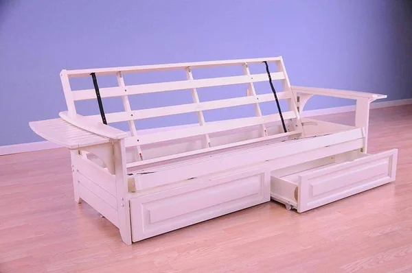 Kodiak Furniture Phoenix Marmont Futon and Mattress, White