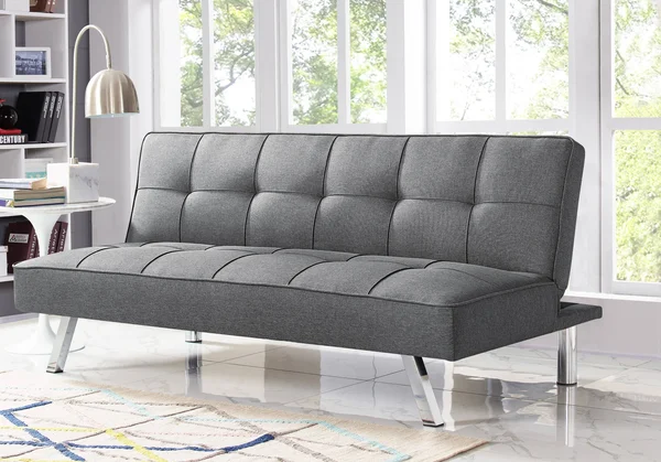 Serta Corey Convertible Futon Sofa Bed, Grey