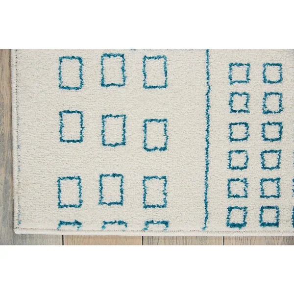 Nourison Miles DS202 Ivory Area Rug, 5&2x22 x 7&