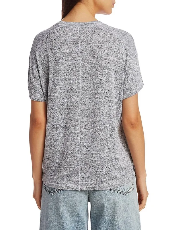 Rag & Bone Women's Avryl V-Neck T-Shirt 0400012129014 - Large, Light Heather Grey