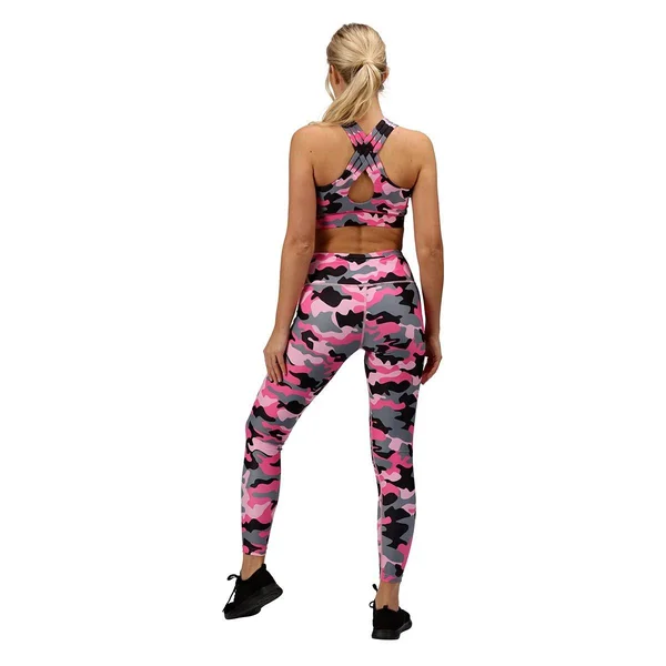 Tikiboo Strawberry Sundae Camo Gym Leggings, Tikiboo L, Pink