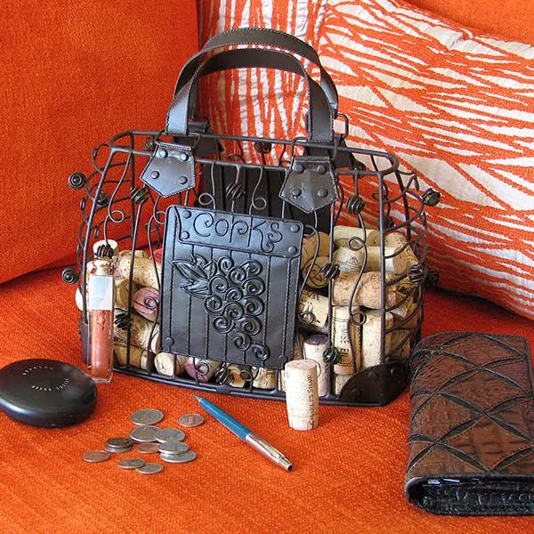 Epic Products Cork Cage Hand Bag, 10-Inch