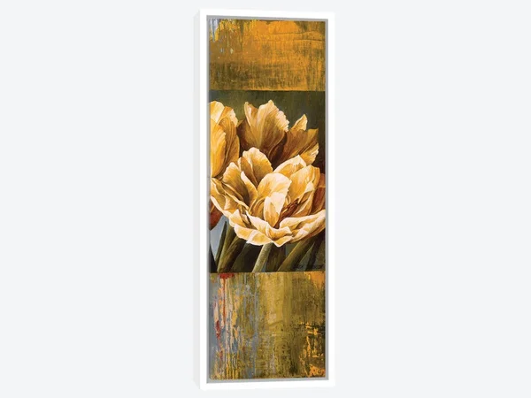 Framed Canvas Art (White Floating Frame) - Floral Radiance II by Linda Thompson ( Floral & Botanical > Flowers > Tul