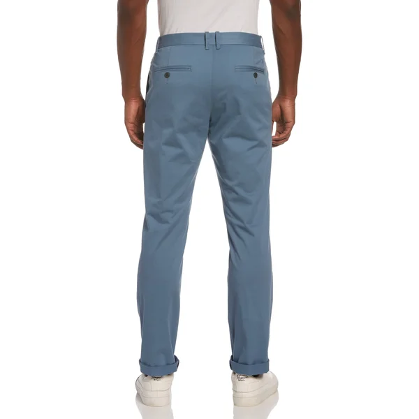 Original Penguin Men's Premium Slim Fit Stretch Chino Pants in Copen Blue, Size 31 x 32, Cotton/Elastane