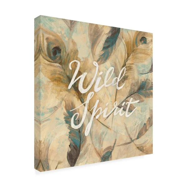 Trademark Fine Art 'Feather Toss Square Wild Spirit' Canvas Art by Albena Hristova, Size: 35 x 35