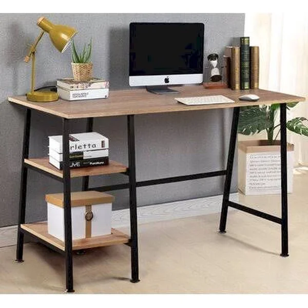 Murrayville Reversible Desk Ebern Designs Color: Light Brown