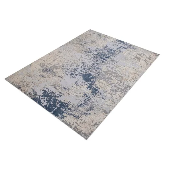 Modern Abstract Dakota Light Gray Blue Rug - 2&7x22 x 5&11x22