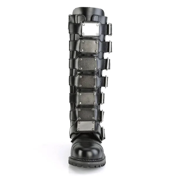 Demonia - Unisex Riot-21MP Boots Black Vegan, Size-12
