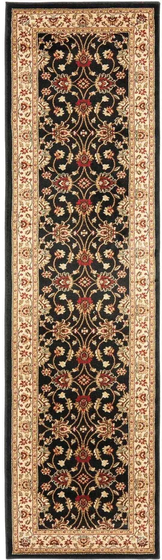 Safavieh 2&-3x22 x 12& Lyndhurst LNH553 Black - Ivory Rug