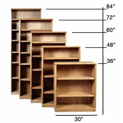 McIntosh Standard Bookcase Loon Peak Color: Red Oak, Size: 72x22 H x 36x22 W x 13x22 D