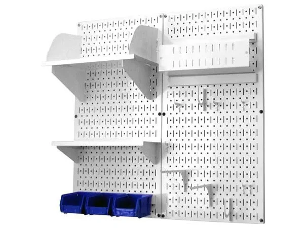 Wall Control Hobby Craft Pegboard Organizer Storage Kit; White