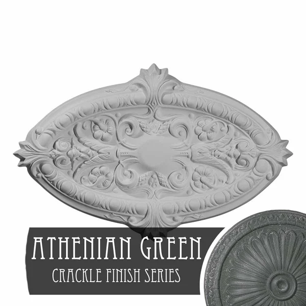 26 3/8x22W x 17 1/4x22H x 1 3/4x22P Marcella Ceiling Medallion (Fits Canopies Up to 3x22), Hand-Painted Antique Copper