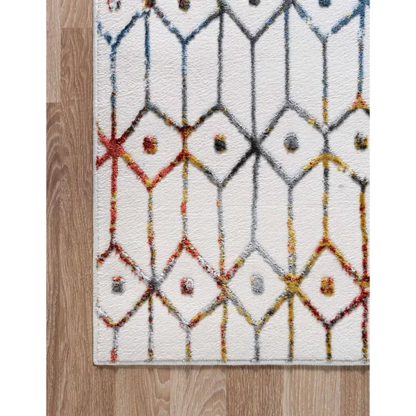 Unique Loom Matrix Trellis Diamonds Blue 9 ft. x 12 ft. Area Rug