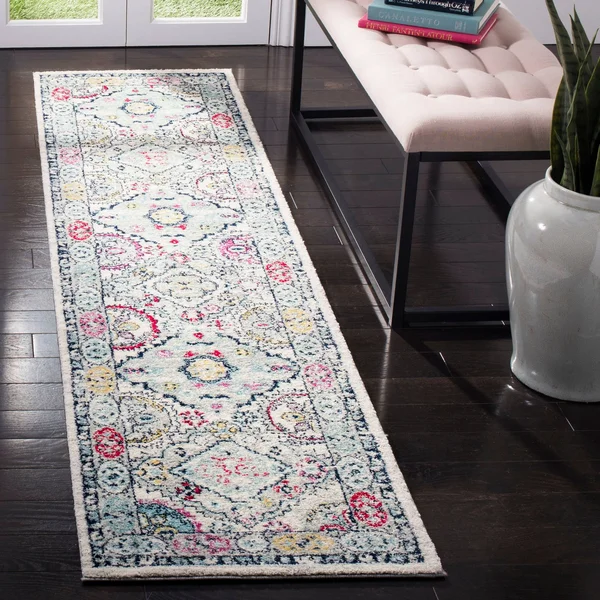 Safavieh Madison 925 Area Rug - Light Grey, Fuchsia, 6&7x22 x 6&7x22 Square